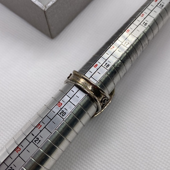 Mothher of Pear, citrine tear drops 925 silver ring size 9 - Picture 8 of 8